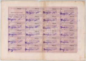 Budapest 1923. "Elektromos Kohóművek" részvénye 1000K-ról, magyar és német nyelven, száraz...