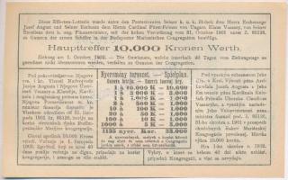 Budapest 1903. "Tanuló Sorsjegy" 1K értékben, felülbélyegzéssel T:I,I-