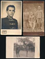 cca 1914-1941 Katonai fotók a világháborúk idejéből, 6 db, 8x6 és 14x8,5 cm közötti méretekben