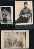 cca 1914-1941 Katonai fotók a világháborúk idejéből, 6 db, 8x6 és 14x8,5 cm közötti méretekben