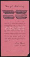1895 Zwickau, Otto Thost gyárának díszes fejléces számlája, 29x18 cm + Otto Thost reklámlap, 23x12 c...