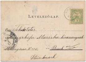 1901 Pápa, zsinagóga, Piac tér, árusok, tömeg. Kiadja Kis Tivadar. Art Nouveau floral keret (13,4 cm...