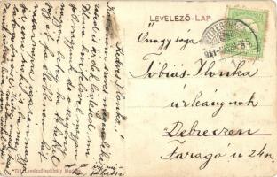 Nyíregyháza, Beltér, villamos, Schwarcz József és Bodnár Pál üzlete. Levelezőlapkirály kiadása (fa)