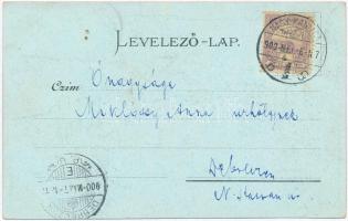 Nagykanizsa, Fő utca, Milhofer Ödön, Pollak és Irmler József üzlete. Schless Antal kiadása. Art Nouv...