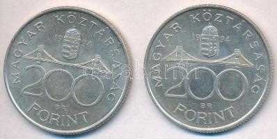 1994. 200Ft Ag "Deák" (2x) T:2