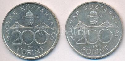 1994. 200Ft Ag "Deák" (2x) T:2
