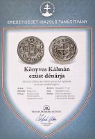 1095-1116. Denár Ag "Kálmán" tájékoztató lappal (0,46g) T:1-,2
Hungary 1095-1116. Denar A...