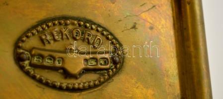 REKORD régi réz kávédaráló, jó állapotban, jelzett, 12x12x21 cm