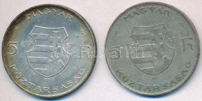 1947. 5Ft Ag "Kossuth" (2x) T:2,2-,3 ph., patina
