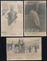 1922 Mikófalva, passiójáték, 11 db fotólap, hátuljukon feliratozva, 9×14 cm