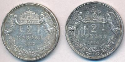 1912KB 2K Ag "Ferenc József" + 1913KB 2K Ag "Ferenc József" T:2,2- 
Adamo K6