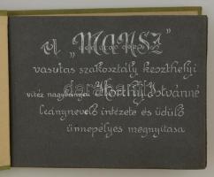 cca 1940 A "MANSZ" [Magyar Asszonyok Nemzeti Szövetsége] vasutas szakosztály keszthelyi vitéz nagybányai Horthy Istvánné leánynevelő intézete és üdülő ünnepélyes megnyitása, 31 db fotó albumba rendezve, feliratozva, 8,5×14 cm