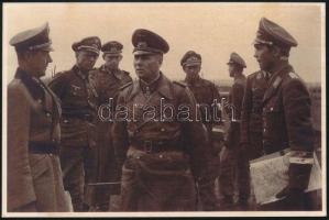Rommel tábornokai között, nyomat kép, 9,5×14 cm