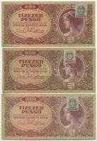 1945-1946. 10.000P-10.000MP (9x) T:I--III szép papír