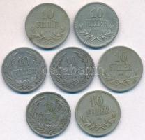 1893-1916. 10f (7x) T:2-3 patina