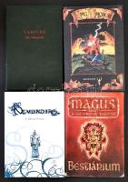 4 db szerepjáték könyv: Ars Magica, MAGUS, Vampire, Nemundir (a Vampire fénymásolt), példányonként változó, nagyrészt jó állapotban.