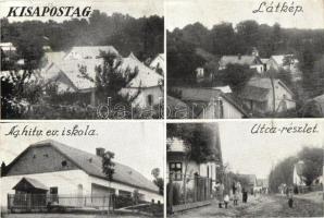 Kisapostag, Ágostoni hitvallású evangélikus iskola, utcakép. Szombathelyi Foto  (vágott / cut)