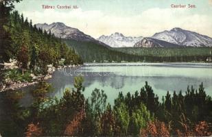 Tátra, Csorba-tó. Cattarino S. utóda Földes Samu kiadása / lake (EK)