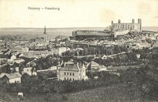 Pozsony, Pressburg, Bratislava; látkép várral / castle