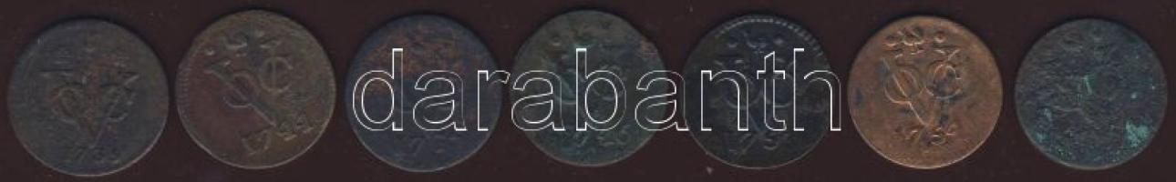 Kis tétel Holland Kelet-India/West Friesland tartományi címerrel 1735-1754. 1D (7x) T:2/3,3,3-