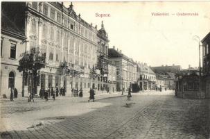 Sopron, Várkerület, utcakép, Blum Náthán és Fia kiadása / Grabenrude (EK)