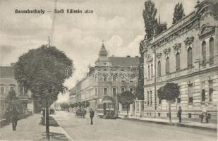 Szombathely, Széll Kálmán utca, villamos, Sulzbek Juliska kiadása (EK)