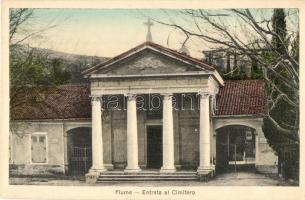 Fiume, Entrata al Cimitero, Fotogr. E. Fantini / a temető bejárata / entrance of the cemetery (EK)