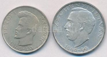 1948. 5Ft Ag "Petőfi" + 10Ft "Széchenyi" T:2