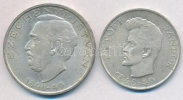 1948. 5Ft Ag "Petőfi" + 10Ft "Széchenyi" T:2