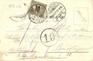 Szombathely, Új vasútállomás, pályaudvar. Granitz Vilmos kiadása (Rb)