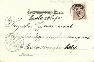 Krnov, Jägerndorf; Cvilín / Burgberg, church, litho (EK)