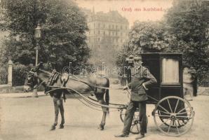 Karlovy Vary, Karlsbad; Brück &amp; Sohn. donkey cart  (fl)