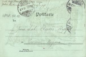 1898 Dresden, Brühl'sche Terrasse, Belvedere, Helbig's Elbterrasse, Landeplatz der Dampfsc...