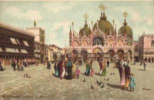 Venice, Venezia; Chiesa S. Marco / church, litho s: Menegazzi