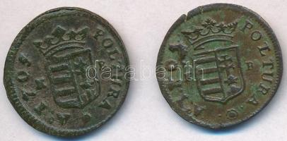 1705K-B Rézpoltúra "II. Rákóczi Ferenc" (3,07g) + 1705K-B Rézpoltúra "II. Rákóczi Fer...