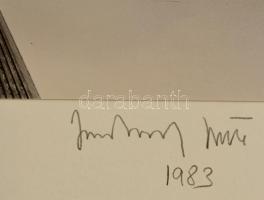 1983 Jankovszky György(1946-): New York, World Trade Center, feliratozva, aláírt, pecséttel jelzett,...