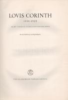 Lovis Corinth 1858-1925.  Leipzig, [1956], E.A.Seemann. Kiadói papírkötés, német nyelven./Paperbindi...