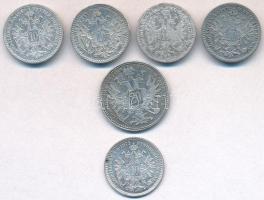 Ausztria 1868. 10kr Ag "Ferenc József" + 1869. 10kr Ag "Ferenc József" + 1869. 2...