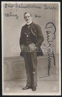 1912 Paul Guttmann (1879-1942) színész aláírása őt ábrázoló fotólapon