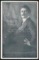 1913 Marc Henry (1873-1943) kabarészínész aláírása őt ábrázoló fotólapon