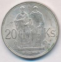 Szlovákia 1941. 20K Ag "Cirill és Metód" T:2  Slovakia 1941. 20 Korun Ag "St. Kyrill and St. Methodius" C:XF