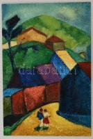 Jelzés nélkül: Fiatal pár, olaj, farost, 30×20 cm