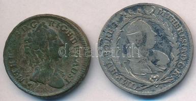 Csehország / Történelmi tartomány 1762P 1kr Cu "Mária Terézia" + 1776EvS-IK 20kr Ag "Mária Terézia" (6,02g) T:2-3 Bohemia 1762P 1 Kreuzer Cu "Maria Theresia" + 1776EvS-IK 20 Kreuzer Ag "Maria Theresia" (6,02g) C:XF-F