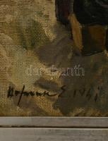 Hofmann jelzéssel: Hazatérő halászok. Olaj, vászon, keretben, 40×50 cm