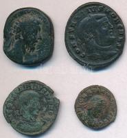 4db-os érme tétel, benne: Római Birodalom / Róma / Marcus Aurelis 177. AE Dupondius (11,92g) + Ticinum / I. Constantius 304-305. AE Follis (8,47g) + Siscia / Constantius Gallus 351. AE Maiorina (4,16g) + Gratianus 367-375. AE3 (2,08g) T:2-3 4pcs coin lot, including: Roman Empire / Rome / Marcus Aurelius 177. AE Dupondius (11,92g) + Roman Empire / Ticinum / Constantius I 304-305. AE Follis (8,47g) + Siscia / Constantius Gallus 351. AE Maiorina (4,16g) + Gratianus 367-375. AE3 (2,08g) C:XF-F RIC III 1186., RIC VI 48a