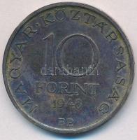 1948. 10Ft Ag "Széchenyi" T:2 patina Adamo EM2