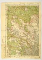 1944 Budapest ÉNY térképe, kiadja a M. Kir, Honvéd Térképészeti Intézet, 62x45 cm