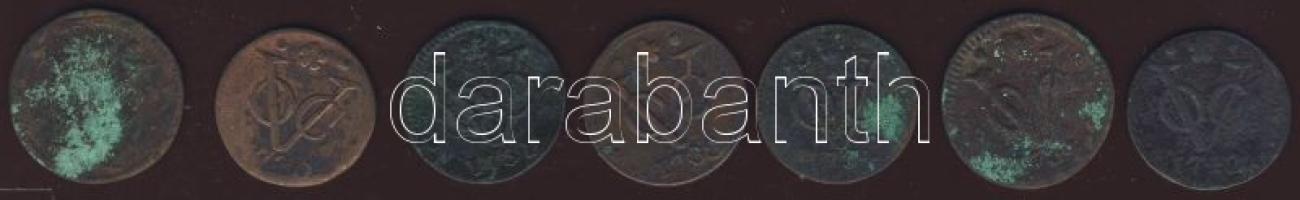 Kis tétel Holland Kelet-India/Holland tartományi címerrel 1730-1742. 1D (7x) T:2/3,3