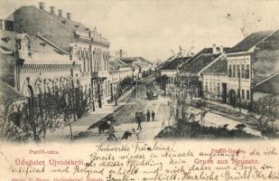 Újvidék, Novi Sad; Petőfi utca, J. Singer kiadása / street virew (r)