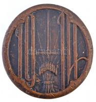 Zutt Richard (1887-1938) 1914. "KÉVE Művészegyesület" jelzetlen Br emlékérem. "A KULT...